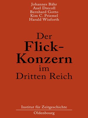 cover image of Der Flick-Konzern im Dritten Reich